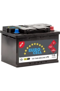 Eurocell 12V 75 Ah (72 Ah) Amper 640A Akü Üretim Yılı: 2018