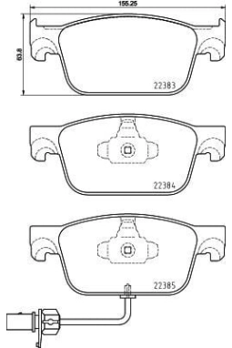BREMBO P85153 | Fren Balatası Ön (Audi A4 16-A5 17 -)