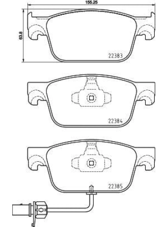 BREMBO P85153 | Fren Balatası Ön (Audi A4 16-A5 17 -)