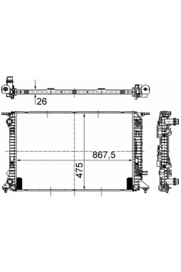 MAHLE CR910000S | Su Radyatörü-Otomotık Şanzıman (Audi A4 08-16 A5 10-17 Q5 09-17) 8Mk376745-634