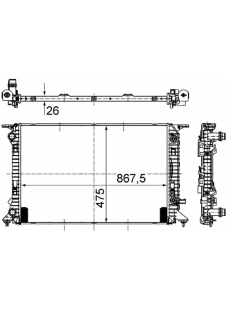 MAHLE CR910000S | Su Radyatörü-Otomotık Şanzıman (Audi A4 08-16 A5 10-17 Q5 09-17) 8Mk376745-634