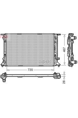 DENSO DRM02021 | Su Radyatörü-Otomotık Şanzıman (Audi A4 08-16 A5 10-17 Q5 09-17)