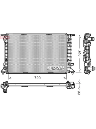 DENSO DRM02021 | Su Radyatörü-Otomotık Şanzıman (Audi A4 08-16 A5 10-17 Q5 09-17)