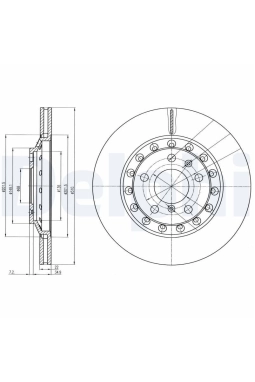 DELPHI BG3958 | Disk Arka 04-11 Aı.A8 | 1 Adet