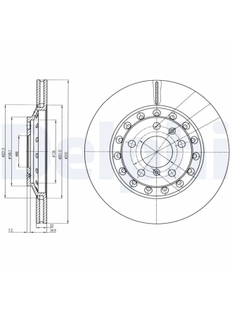 DELPHI BG3958 | Disk Arka 04-11 Aı.A8 | 1 Adet