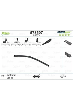 VALEO 578507 | Silgi Süpürgesi Tek 53Cm Klasık Multı-Clıp Muz First