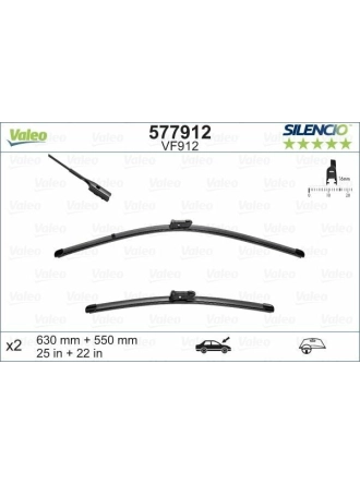 VALEO 577912 | Silgi Süpürgesi Tk 63 + 55Cm 16-Tiguan-Touareg-Cayenne
