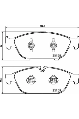 HELLA PAGİD 8DB355016-031 | Fren Balatası Audi A6 (4G2, 4Gc, C7) , A6 Allroad (4Gh, 4Gj) , A6 Avant (4G5, 4Gd, C7) , A6l Saloon (4G