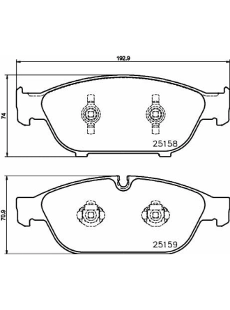 HELLA PAGİD 8DB355016-031 | Fren Balatası Audi A6 (4G2, 4Gc, C7) , A6 Allroad (4Gh, 4Gj) , A6 Avant (4G5, 4Gd, C7) , A6l Saloon (4G