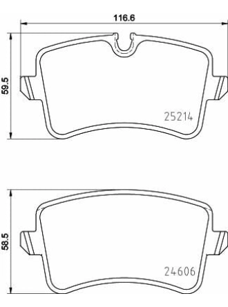 HELLA PAGİD 8DB355016-061 | Fren Balatası Audi A6 (4G2, 4Gc, C7) , A6 Allroad (4Gh, 4Gj) , A6 Avant (4G5, 4Gd, C7) , A6l Saloon (4G
