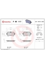 BREMBO P85117 | Fren Balatası Arka 16mm (Audi A6 15-18 A7 11-18)