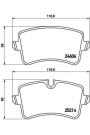 BREMBO P85118 | Fren Balatası Arka 18mm (Audi A6 11-18 A7 11-18)
