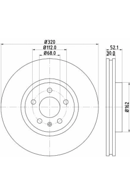 HELLA PAGİD 8DD355117-191 | Fren Diski Audi A4 (8K2, B8) , A4 Allroad (8Kh, B8) , A4 Avant (8K5, B8) , A4l Saloon (8K2, B8) , A5 (8T