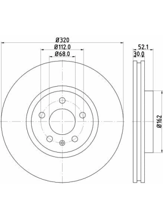 HELLA PAGİD 8DD355117-191 | Fren Diski Audi A4 (8K2, B8) , A4 Allroad (8Kh, B8) , A4 Avant (8K5, B8) , A4l Saloon (8K2, B8) , A5 (8T