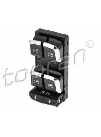 TOPRAN 116235001 | Audi A7 2011-2018 Arası Cam Açma Düğmesi Sol Şoför Tarafı Kromlu