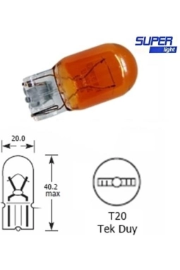 Superlight T20 Dipsiz Amber Park Ampulü Tek Duy