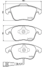 HELLA PAGİD 8DB355014-031 | Fren Balatası Audi, Seat, VW Alhambra (710, 711) , Passat (A32, A33) , Passat (B7) , Passat (B8) , Q3 (8