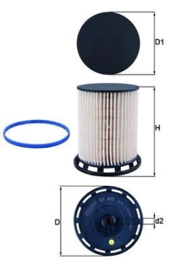 MAHLE KX493D | Mazot Filtresi 18-Touareg-Q7 3.0Tdi
