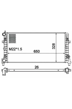 MAGNETI MARELLI 359000301340 | Radyatör 09-Polo 1.2İ-1.2Tdi 12V 1.4-1.6 16V