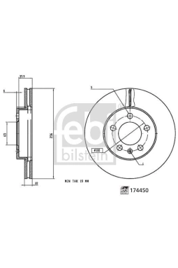 FEBI BILSTEIN F174450 | Seat İbiza 2018 Model Sonrası Ön Fren Diski