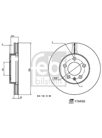 FEBI BILSTEIN F174450 | Volkswagen Polo 2018 Model Sonrası Ön Fren Diski