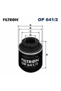 FILTRON OP641-2 | Yağ Filtresi 10-Polo-Golf.VI-Jetta-A1-A3-Fabia-Ibiza 1.2-1.4Tsi (2Bar)