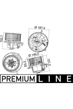 MAHLE AB149000P | Kalorifer Motoru (Volkswagen: Golf V VI Jetta III IV Passat) O.E.