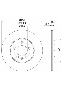 HELLA PAGID 8DD355105-361 | Fren Diski Audi, Seat, Skoda, VW A1 (8X1, 8Xk) , A1 Sportback (8Xa, 8Xf) , A2 (8Z0) , A3 (8L1) , Ameo (6 | 2 Adet