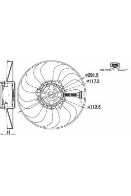 MAHLE CFF167000S | Fan Motoru-290 mm 90W (VW Polo 02-10 Seat Ibiza 02-10 Skoda Fabia 00-10)