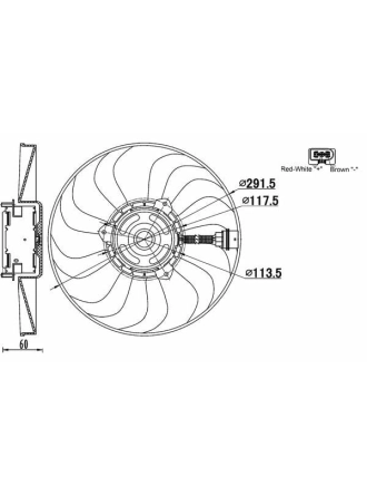 MAHLE CFF167000S | Fan Motoru-290 mm 90W (VW Polo 02-10 Seat Ibiza 02-10 Skoda Fabia 00-10)