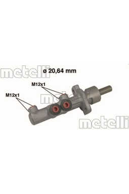 METELLI 05-0493 | Ana Fren Merkezi 20,64-ABS Sız (VW Polo 02-10 Seat Ibiza 02-10 Skoda Fabia 00-14)