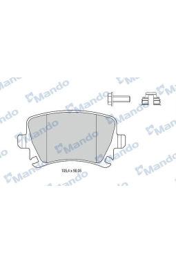 MANDO MBF015194 | Fren Balata Arka 04-Caddy-Golf.V-Jtt-Psst