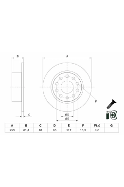 BOSCH 0986479E00 | Disk Arka (Ad) 13-Octavia | 2 Adet