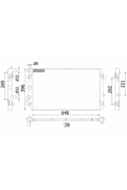 MAHLE CR2425000S | Su Radyatörü (VW Polo 10-18 Audi A1 15-18 Seat Ibiza 16-17 Skoda Fabia 11-15)