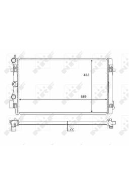 NRF 59056 | VW Polo Ibiza Fabia A1 Cayb-Cayc 1.6 TDI Su Radyatörü 6R0121253r