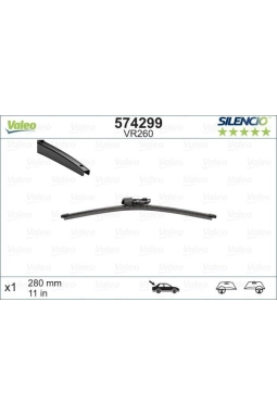 VALEO 574299 | Silecek Süpürgesi Arka Vm260 280mm (Volkswagen Golf VI-Polo 09 -)