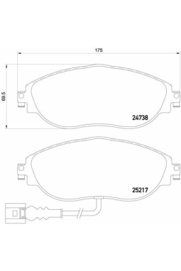 BREMBO P85131X | Ön Fren Balatası (VW Passat 11-15 Sharan 11-Seat Alhambra 11 -)