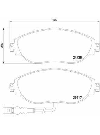 BREMBO P85131X | Ön Fren Balatası (VW Passat 11-15 Sharan 11-Seat Alhambra 11 -)