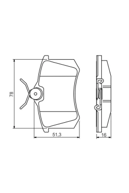 BOSCH 0986495231 | Fren Balatası Arka (Peugeot 207 1.4 16V 1.6 16V 1.6 HDI 02.06 / Citroen C3 Picasso 02.09 -)