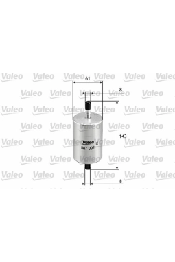 VALEO 587001 | Yakıt Filtresi (Benzin) (Renault Clio I / II / III Tum Mod. Kangoo 1.4 Megane I II 1.4 1.6 16V)