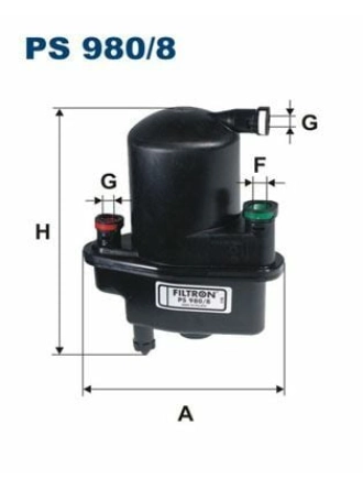 FILTRON PS980-8 | Mazot Filtresi Clio.3-Modus 1.5 DCI