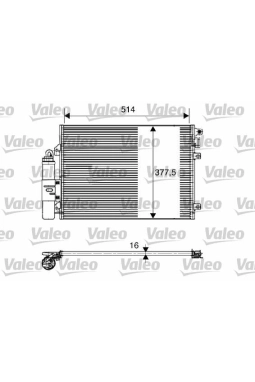 VALEO 817827 | Klima Radyatörü (Kondenser) 05-Logan-Sandero 1.4-1.6 8V-16V *U.K**