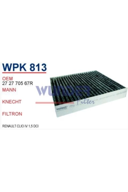 WUNDER WPK813 | Renault Clio 4 2012- Polen Filtresi Karbonlu