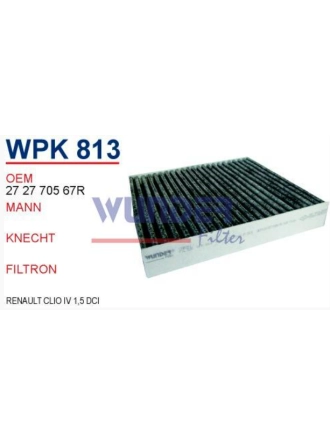 WUNDER WPK813 | Renault Clio 4 2012- Polen Filtresi Karbonlu
