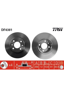 TRW DF4381 | Fren Diski Ön Logan I (Ls_) 04-151.5 DCI 45017 45078 1.5 DCI 1.6 (Ls0l, Ls09, Ls0v, Ls0p, Ls18, Ls1s, Ls1v, Ls1 1.5 DCI Logan I Station Wagon (Ks_) 07-151.5 DCI 1.5 DCI 1.6 (Ks0l, Ks0m, Ks0p, Ks1s) 45017 1.5 DCI (Ks04, Ks1l) Logan / Step