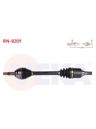 VEKA RN-8209 | Renault Clio 4 2012- 1.5 dCi Otomatik Sol Aks Komple Yerli Marka
