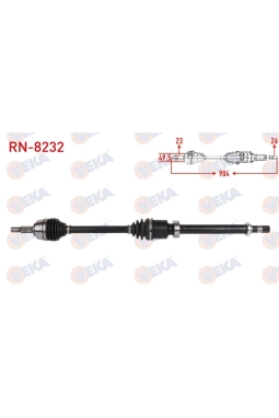 VEKA RN-8232 | Renault Clio 5 2019 1.0 Benzinli Sağ Aks Komple