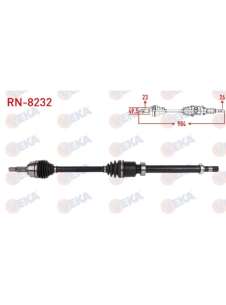 VEKA RN-8232 | Renault Clio 5 2019 1.0 Benzinli Sağ Aks Komple