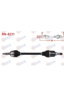VEKA RN-8231 | Renault Clio 5 2019 1.0 Benzinli Sol Aks Komple