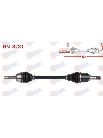 VEKA RN-8231 | Renault Clio 5 2019 1.0 Benzinli Sol Aks Komple